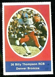 1972 Sunoco Stamps      189     Bill Thompson DP